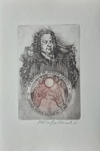 Oldřich Kulhánek - Ex libris DONA NOBIS PACEM