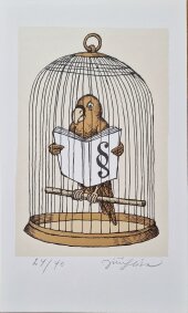 Papoušek studuje paragraf